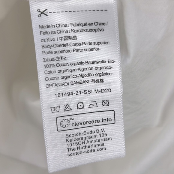 Scotch & Soda Cotton Poplin Balloon Sleeve Oversized Button Down Shirt - Picture 13 of 14